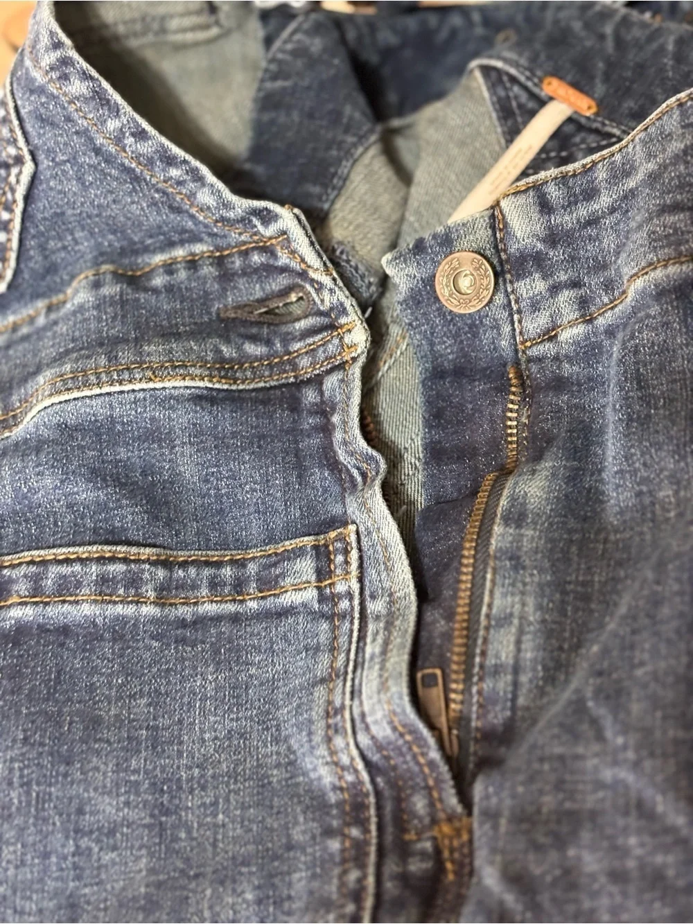 Free People Dark Blue Denim Women's Overalls